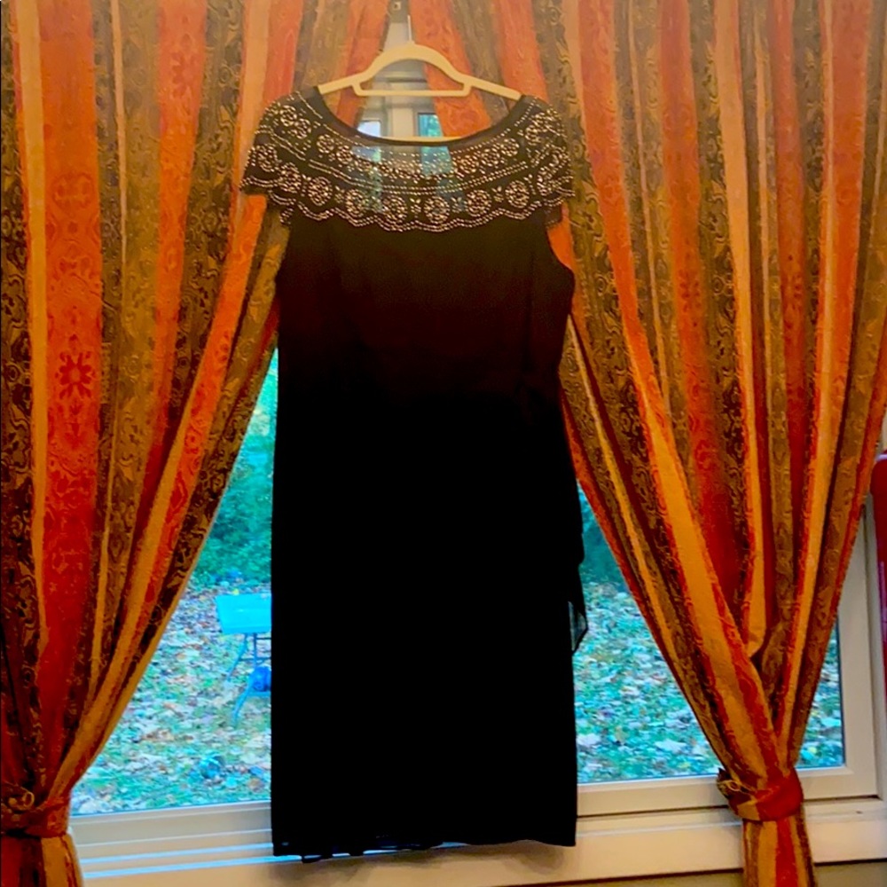MSK Beaded Evening Dress